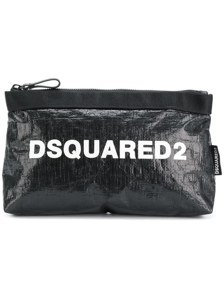 Dsquared2 Logo Printed Make Up Bag - Black