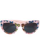 Versace Eyewear Tribute Collection Butterfly Print Sunglasses - Pink &