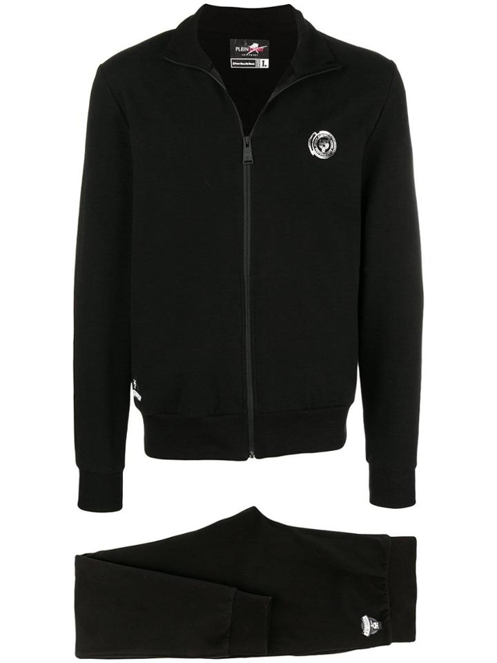 Plein Sport Logo Plaque Zipped Jacket - Black