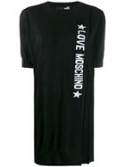 Love Moschino Contrast Logo T-shirt Dress - Black