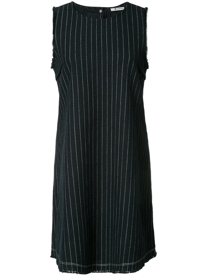 T By Alexander Wang - Striped Shift Dress - Women - Cotton - 8, Blue, Cotton