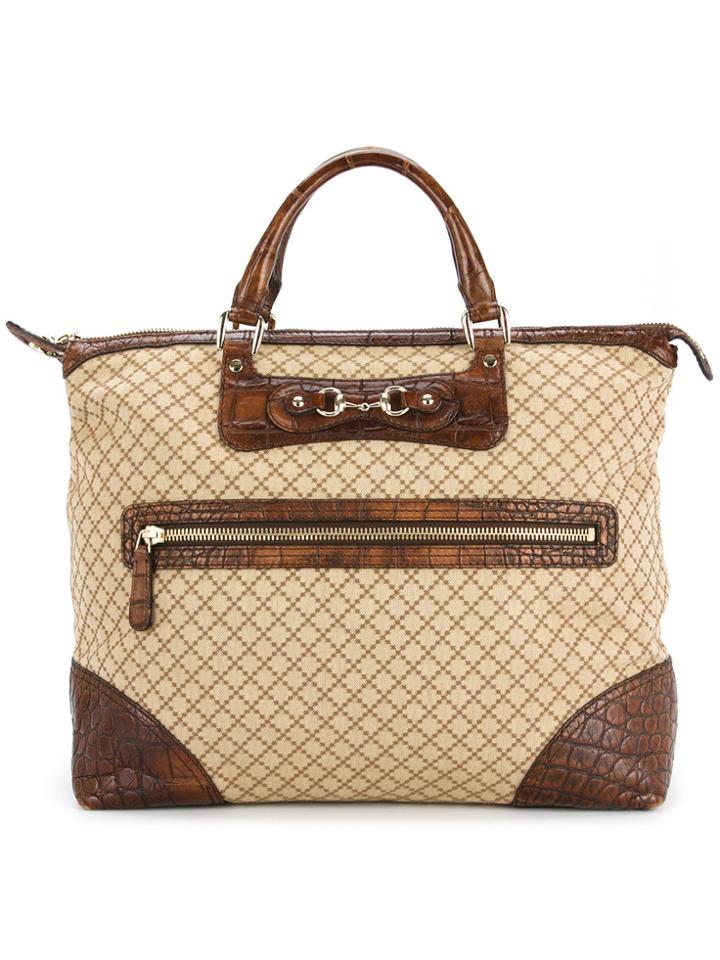 Gucci Vintage Structured Tote - Nude & Neutrals