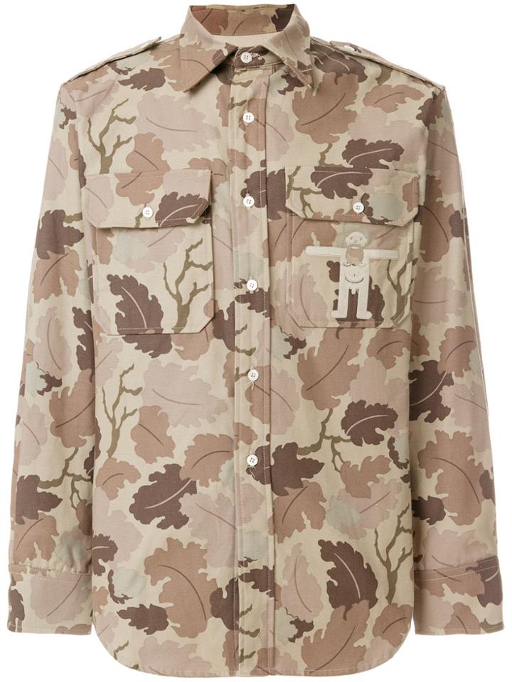 Walter Van Beirendonck Leaf Print Shirt - Brown