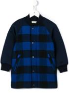 Stella Mccartney Kids Bomber-inspired Check Coat, Girl's, Size: 6 Yrs, Blue