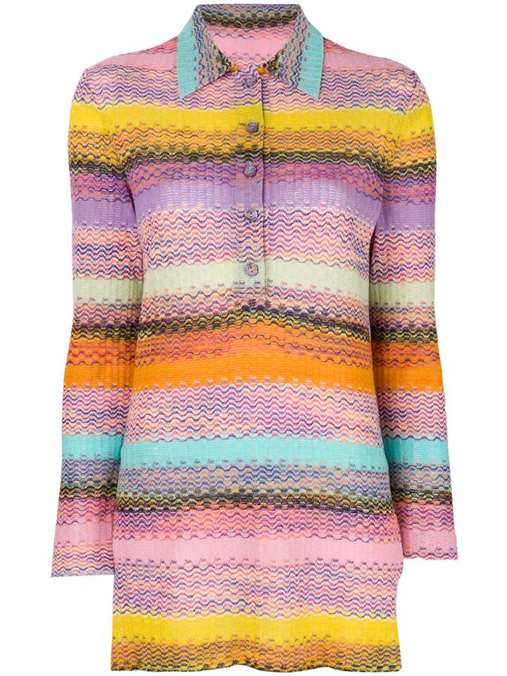 Missoni Vintage Woven Buttoned Top - Multicolour