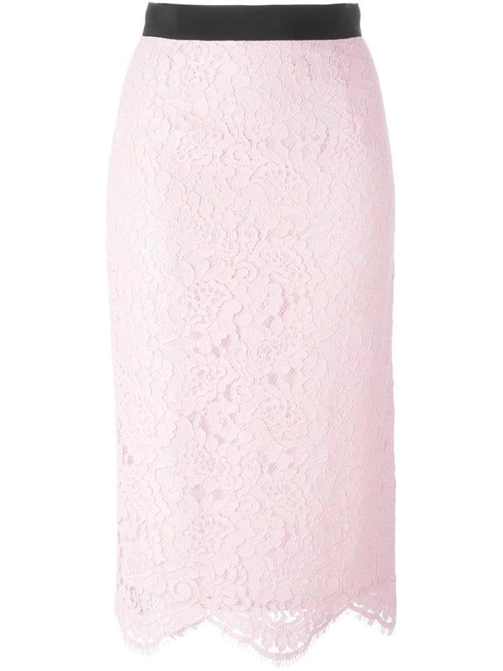 Marco Bologna Lace Skirt, Women's, Size: 40, Pink/purple, Rayon/polyamide/cotton