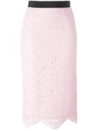 Marco Bologna Lace Skirt, Women's, Size: 40, Pink/purple, Rayon/polyamide/cotton