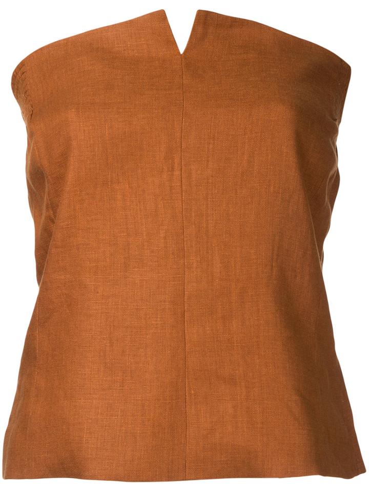 H Beauty & Youth - Zig-zag Print Wrap Skirt - Women - Linen/flax - M, Brown, Linen/flax