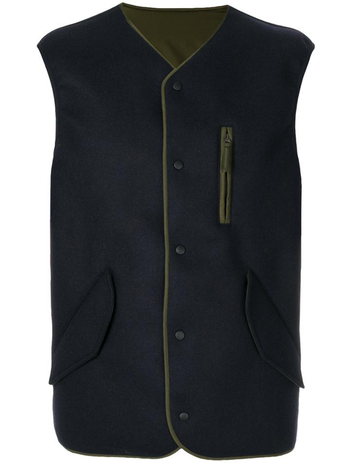 Aspesi Pocket Detail Waistcoat - Blue