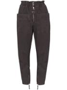 Isabel Marant Étoile Lecia Gabardine Cargo Trousers - Black
