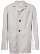 Chin Mens Asymmetric Suit Jacket - Brown