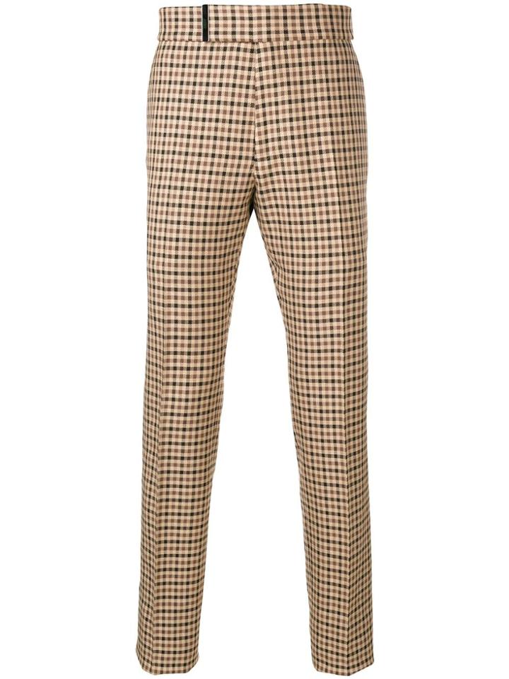 Tom Ford Slim Check Trousers - Brown