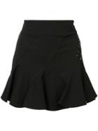 Derek Lam 10 Crosby Laced Detail Mini Skirt, Women's, Size: 2, Black, Cotton/spandex/elastane