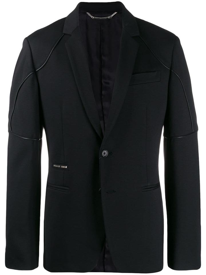 Philipp Plein Piped Blazer - Black