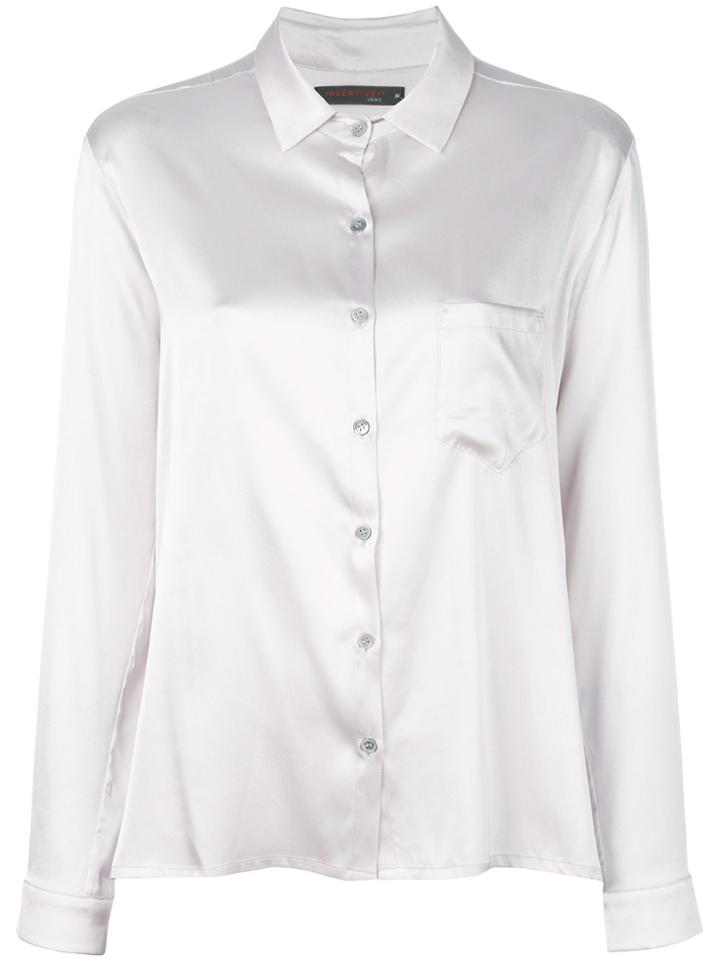 Incentive! Cashmere Longsleeved Buttoned Shirt - Metallic