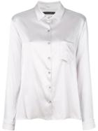 Incentive! Cashmere Longsleeved Buttoned Shirt - Metallic