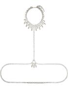 Alessandra Rich Embellished Body Chain - Silver
