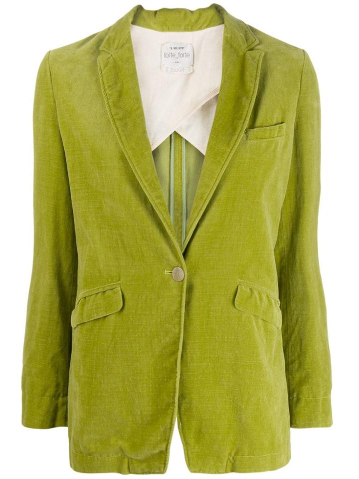 Forte Forte Foglia Velvet Blazers - Green
