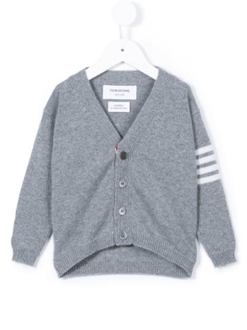 Thom Browne Kids V-neck Cardigan, Boy's, Size: 18-24 Mth, Grey