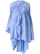 Junya Watanabe Comme Des Garçons Pleated Asymmetric Dress - Blue