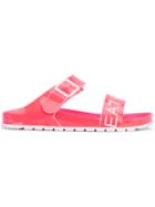 Ea7 Emporio Armani Logo Slip-on Sandals - Pink & Purple