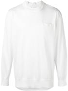 Sacai Dual Knitted Sweater Shirt, Men's, Size: 3, White, Cotton/cupro