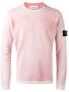 Stone Island Crew-neck Jumper, Men's, Size: Xl, Pink/purple, Cotton