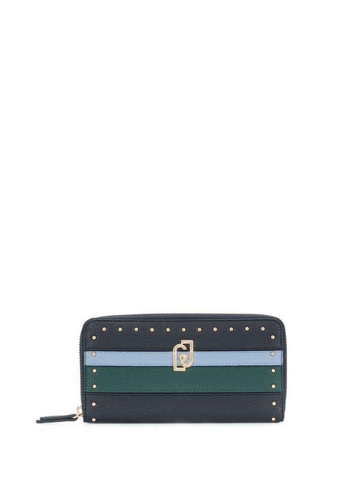 Liu Jo Striped Colour-block Wallet - Blue