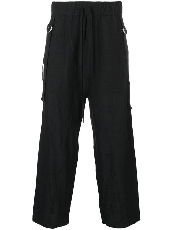 Andrea Ya'aqov Side Straps Straight Trousers - Black