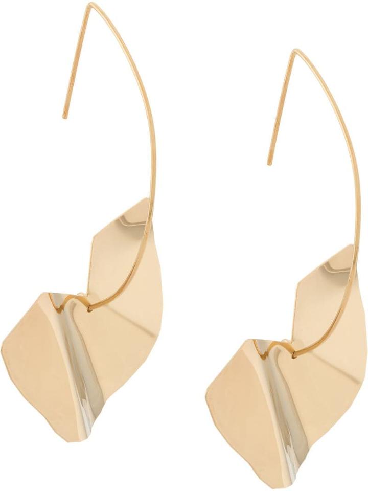 Malaika Raiss Twisted Disc Earrings - Gold