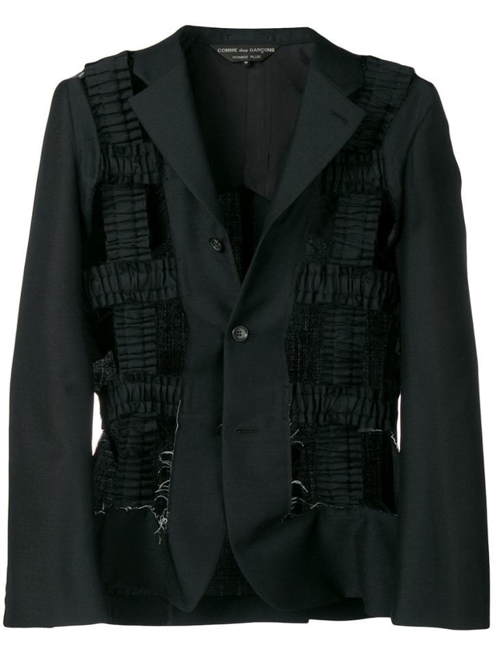 Comme Des Garçons Homme Plus Cut-out Blazer - Black