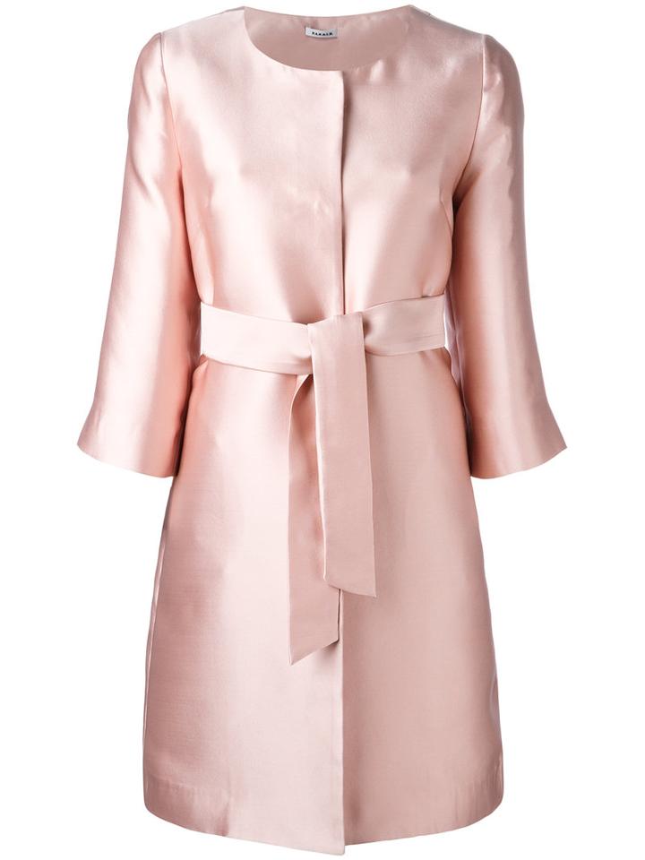 P.a.r.o.s.h. Belted Coat, Women's, Size: Medium, Pink/purple, Silk/polyester