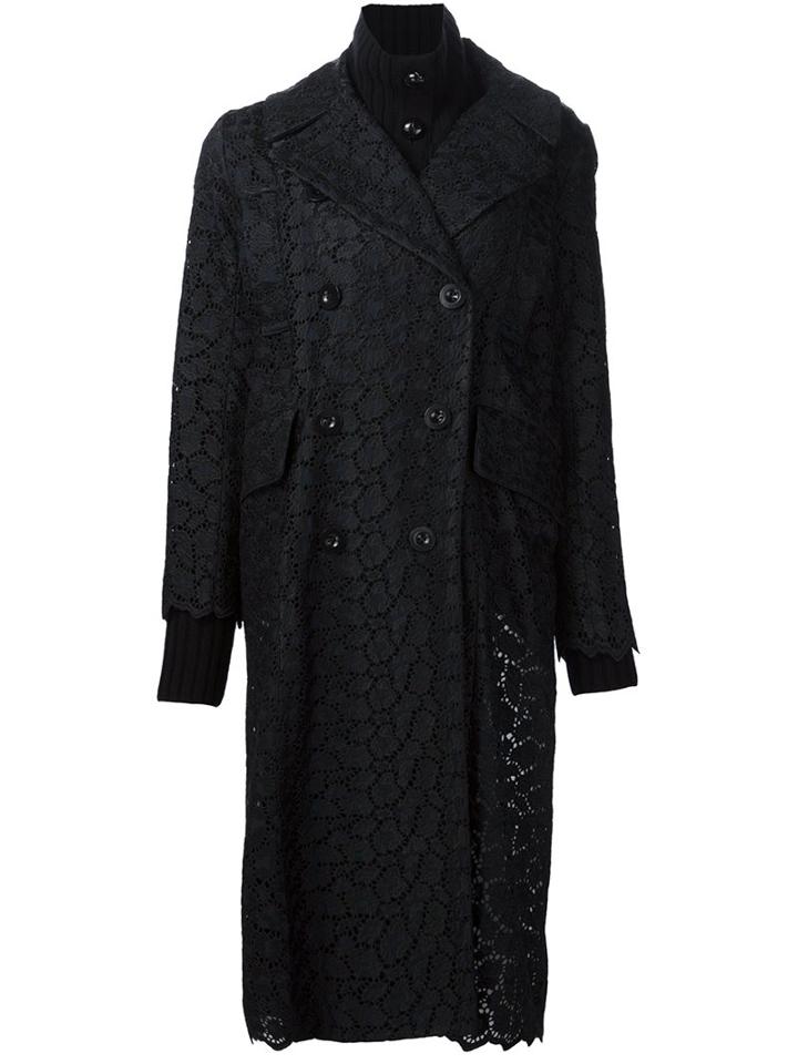 Sacai Guipure Lace Coat