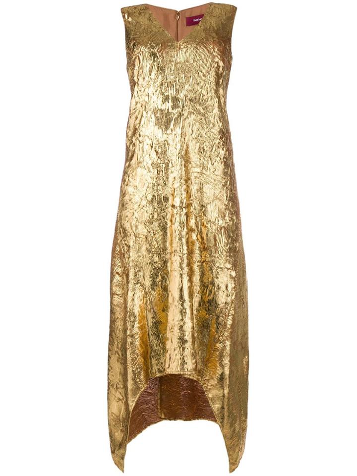 Sies Marjan Creased Metallic Dress