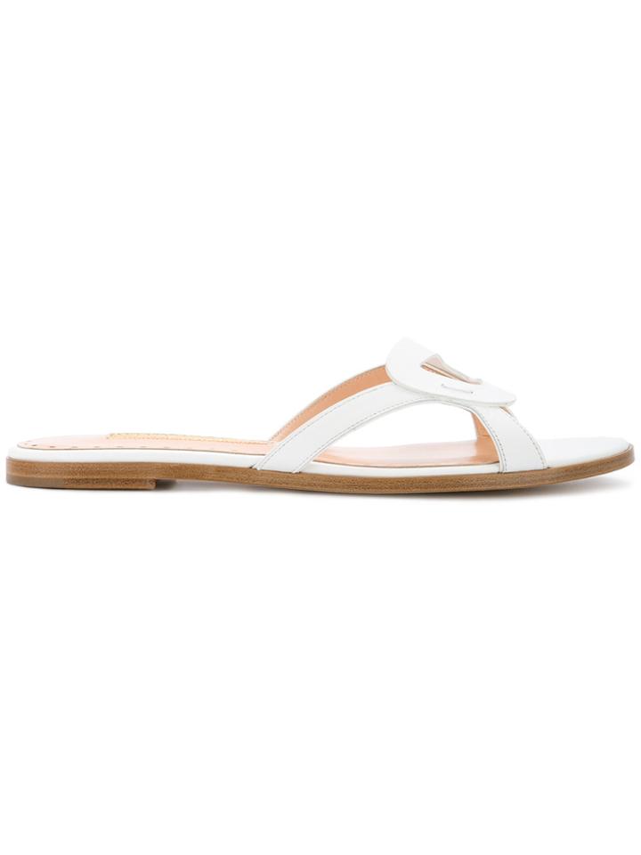 Rupert Sanderson Casual Slip-on Sandals - White