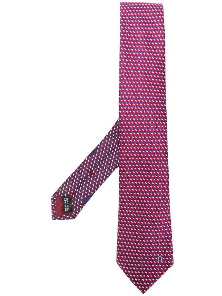 Salvatore Ferragamo Cube Print Tie - Red