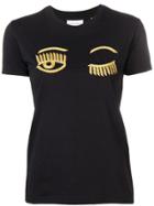 Chiara Ferragni Gold Eyes T-shirt - Black