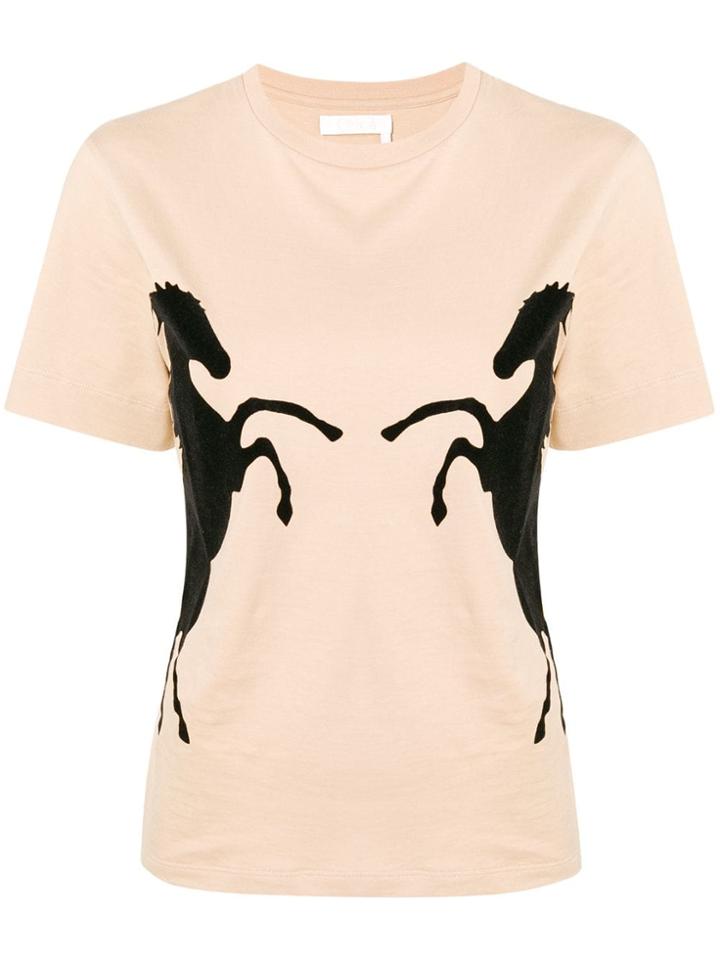 Chloé Horses T-shirt - Nude & Neutrals