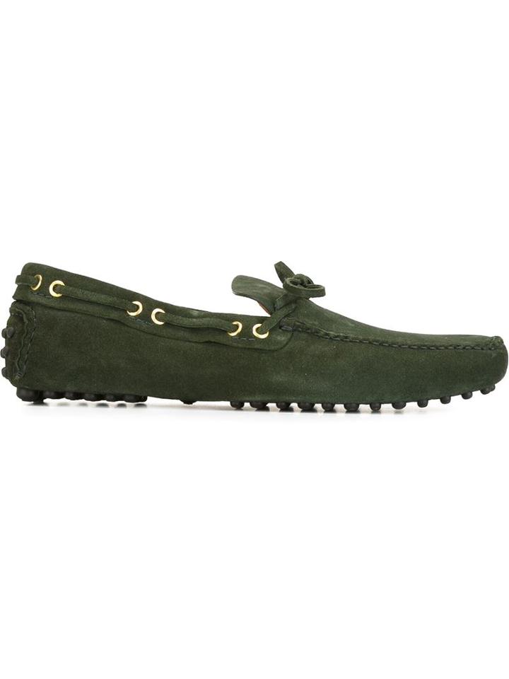 Car Shoe Classic Driving Shoes, Men's, Size: 7.5, Green, Suede/leather/rubber