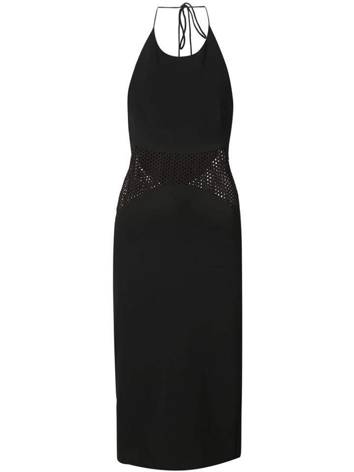 Cushnie Et Ochs Mesh Panel Halterneck Dress