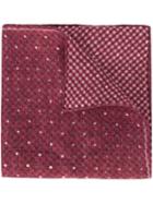 Brunello Cucinelli Dot Pattern Pocket Square, Men's, Red, Linen/flax