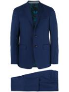Etro Dinner Suit, Men's, Size: 48, Blue, Wool/silk