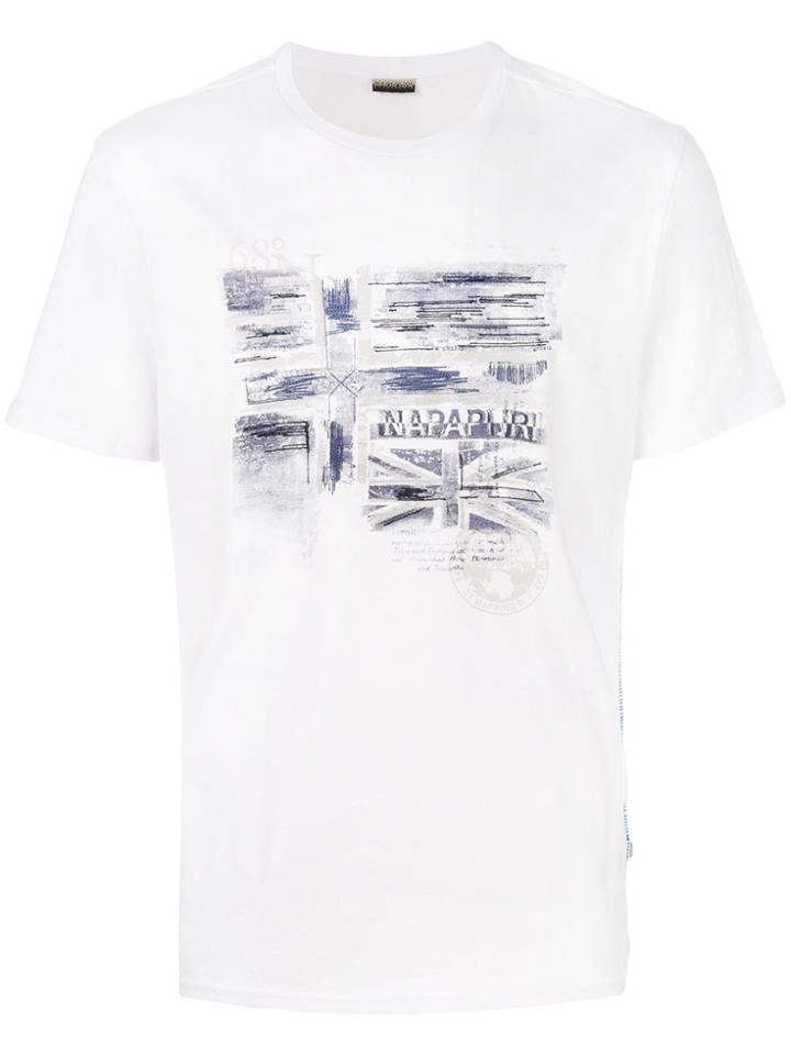 Napapijri Graphic Print T-shirt - White