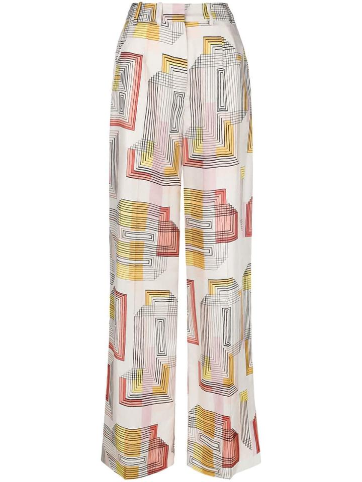 Olivier Theyskens Pinted Palazzo Trousers - Neutrals