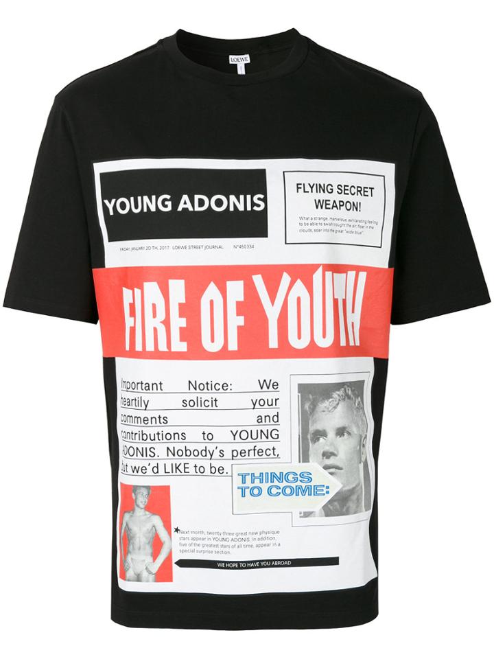 Loewe Fire Of Youth Poster T-shirt - Black