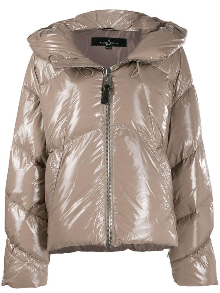 Nicole Benisti Glossy Puffer Jacket - Neutrals
