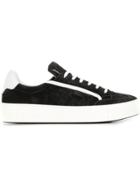 Salvatore Ferragamo Flat Low Top Trainers - Black