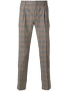 Entre Amis Plaid Trousers - Brown