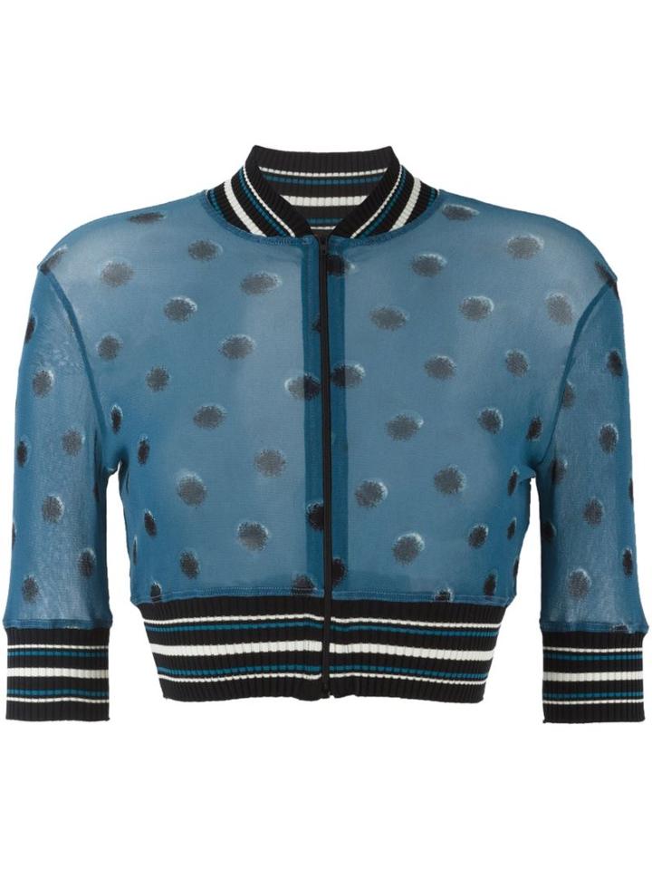 Jean Paul Gaultier Vintage Polka Dot Tulle Bomber Jacket