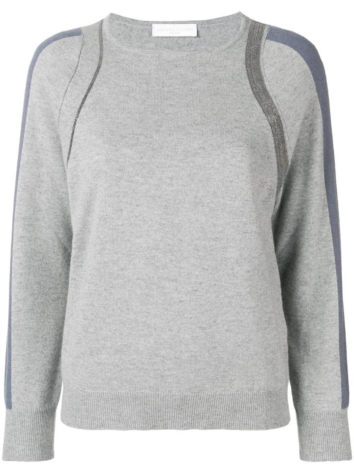 Fabiana Filippi Side Stripe Jumper - Grey